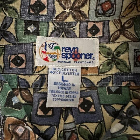 REYN SPOONER Shirt Vintage Pullover Reverse Print Size L - Picture 7 of 10